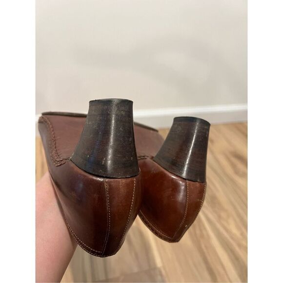 Quercioli Firenze Vintage Leather Heels Handmade in Italy euro sz 38 or 7.5 - Picture 10 of 14